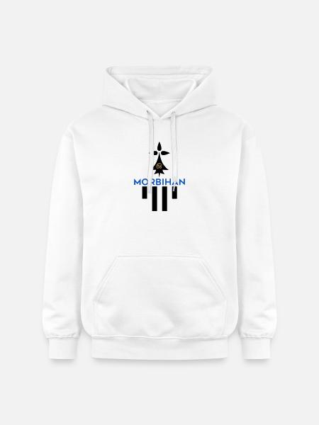 Morbihan 56 logo - Gildan Unisex Softstyle® Midweight Hoodie - white