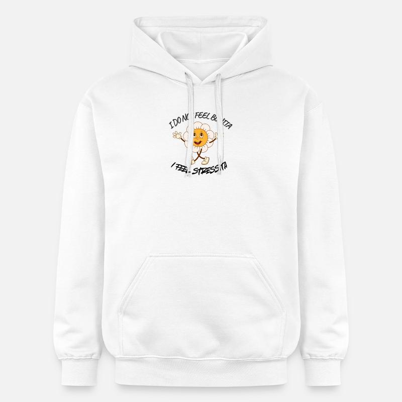 Charme de dessin animé fleur joyeuse - Sweat à capuche Softstyle® Gildan Unisexe - blanc