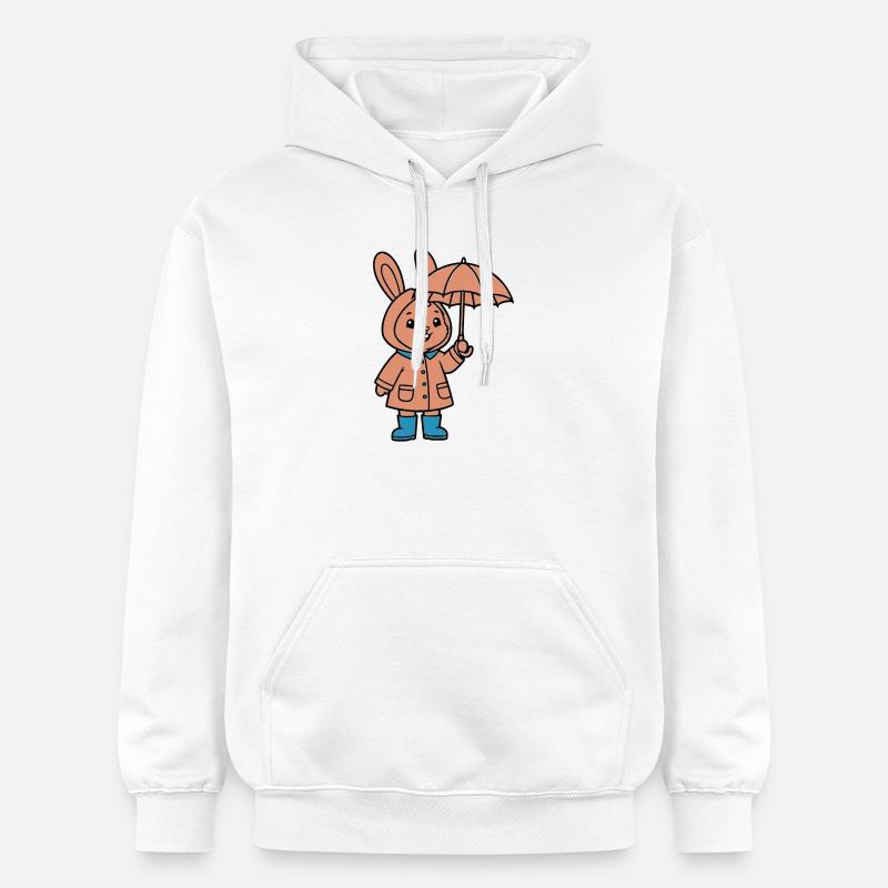 Petit parapluie de lapin mignon - Sweat à capuche Softstyle® Gildan Unisexe - blanc