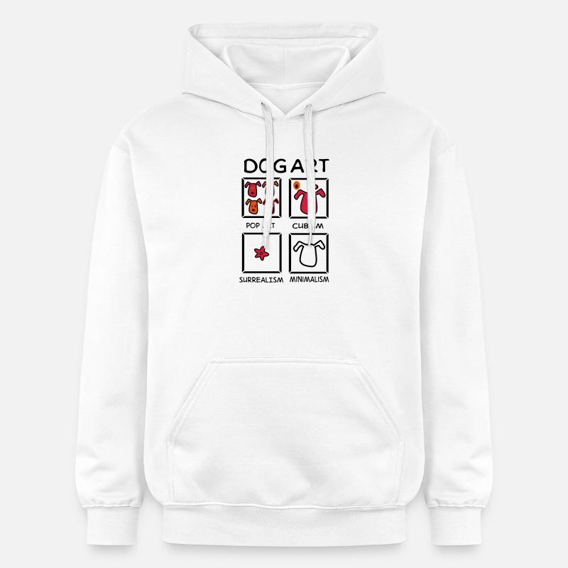 Chien - Sweat à capuche Softstyle® Gildan Unisexe - blanc