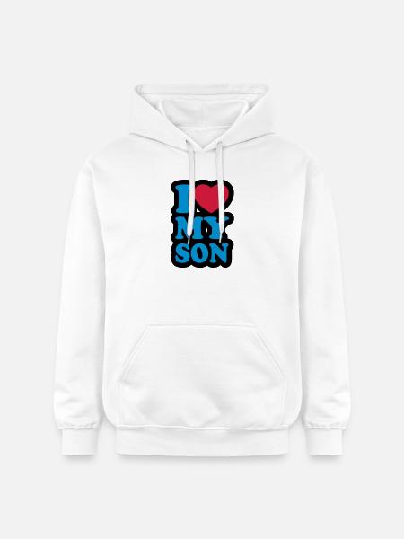I love my son - Gildan Unisex Softstyle® Midweight Hoodie - white