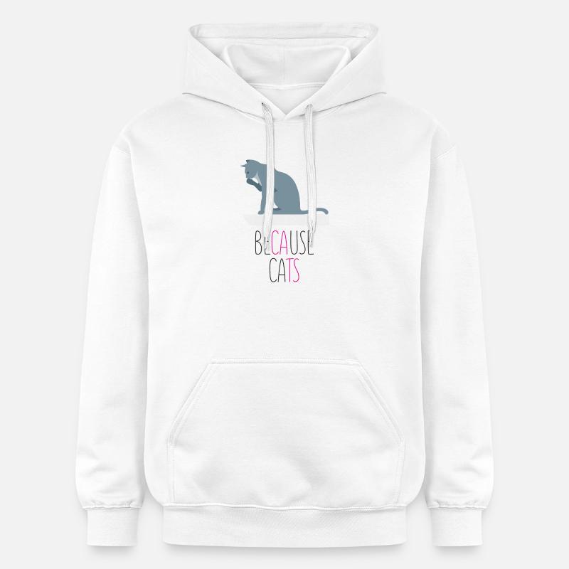 Parce que les chats - Sweat à capuche Softstyle® Gildan Unisexe - blanc