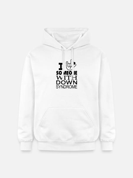 Down syndrome lovers - Gildan Unisex Softstyle® Midweight Hoodie - white