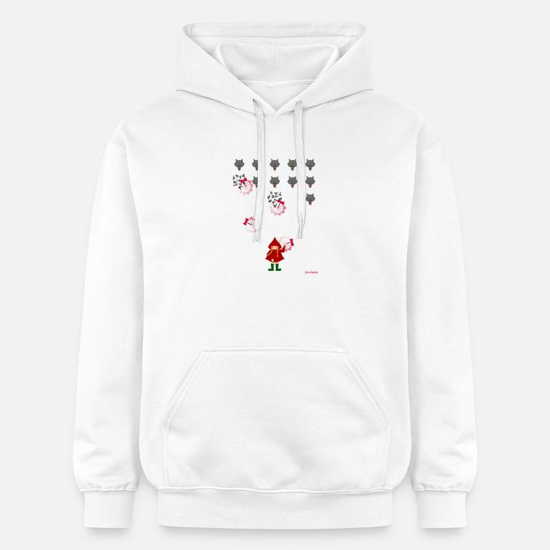 Le Petit Chaperon Rouge joue - Sweat à capuche Softstyle® Gildan Unisexe - blanc