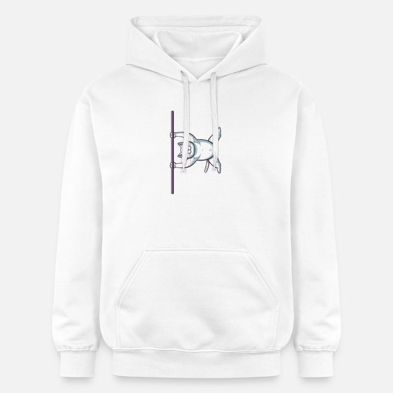 Chat comique blanc dans Iron X - Sweat à capuche Softstyle® Gildan Unisexe - blanc