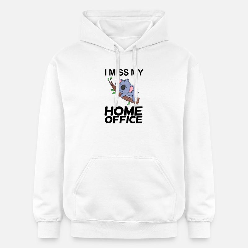 Bureau à domicile Dire drôle - Sweat à capuche Softstyle® Gildan Unisexe - blanc