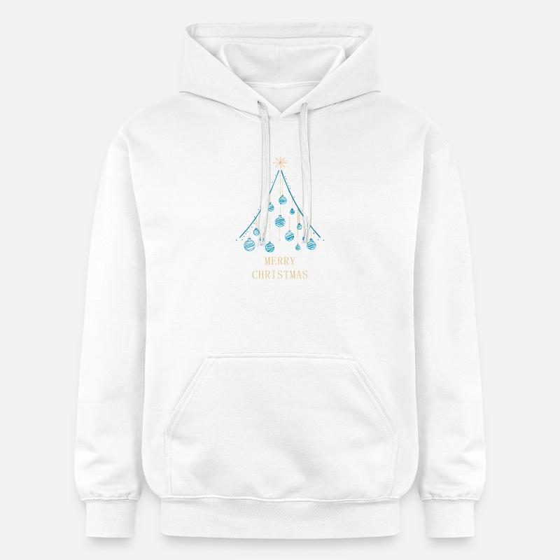 Joyeux Noël - Conception d’arbre de Noël. - Sweat à capuche Softstyle® Gildan Unisexe - blanc