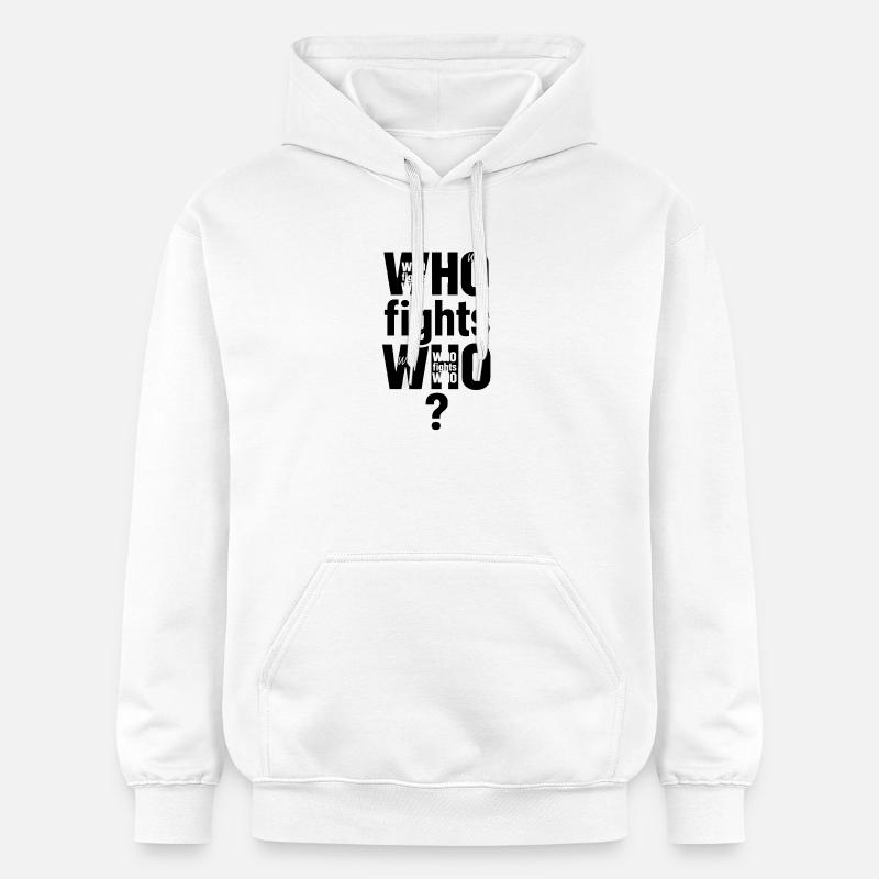 Puzzle typographique Pourquoi pas - Sweat à capuche Softstyle® Gildan Unisexe - blanc