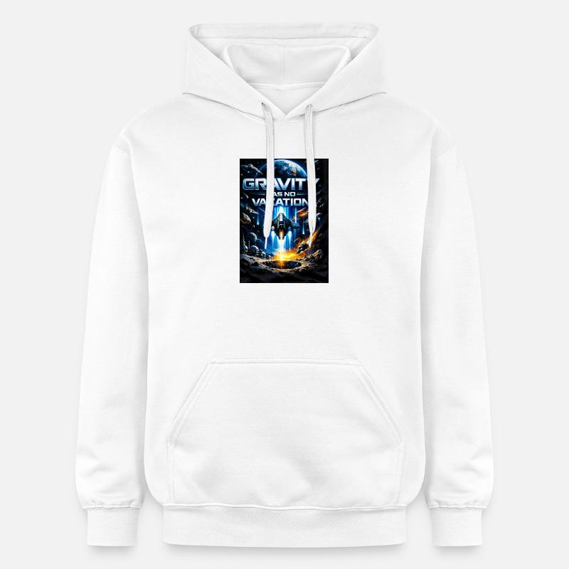 La gravité n’a pas de vacances - Sweat à capuche Softstyle® Gildan Unisexe - blanc