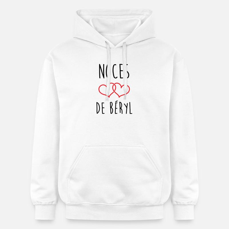 noces de béryl 23 ans d'amour - Sweat à capuche Softstyle® Gildan Unisexe - blanc