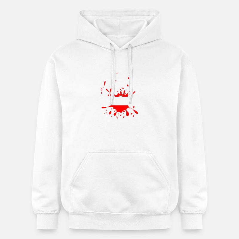 Mud Run Man – Custom Splash Runner - Gildan Unisex Softstyle® Midweight Hoodie - Weiß