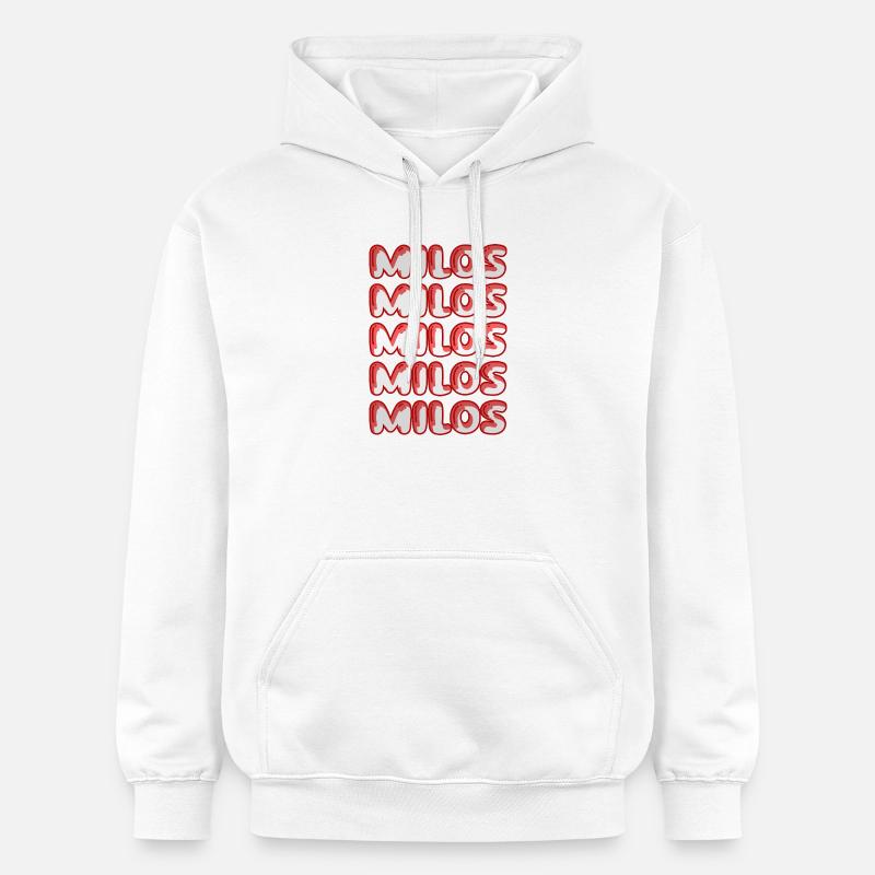 Cadeau pour Milos - Sweat à capuche Softstyle® Gildan Unisexe - blanc