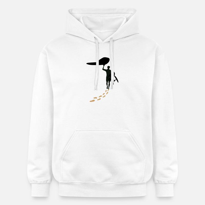 Wingfoiler avec des pas - Sweat à capuche Softstyle® Gildan Unisexe - blanc