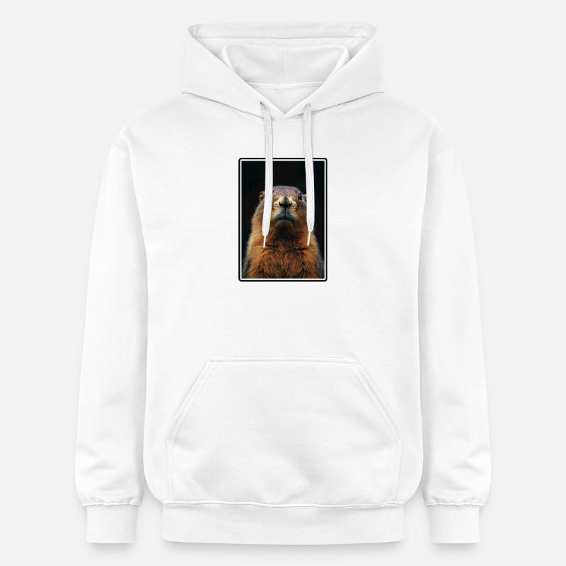 Marmottes Marmotte - Sweat à capuche Softstyle® Gildan Unisexe - blanc