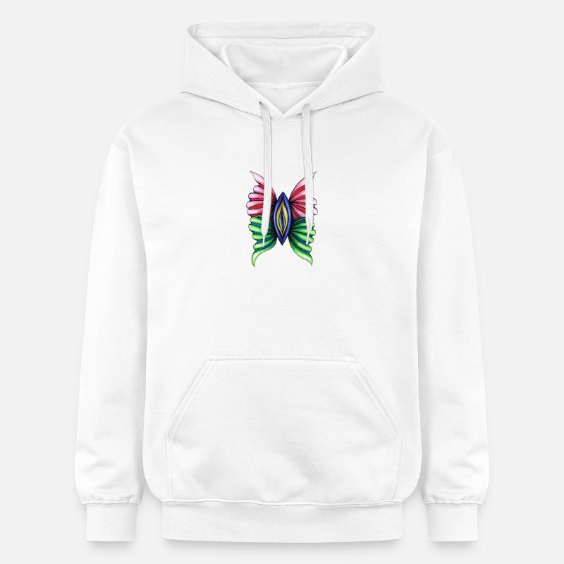 Butterfly Vulva - Sweat à capuche Softstyle® Gildan Unisexe - blanc
