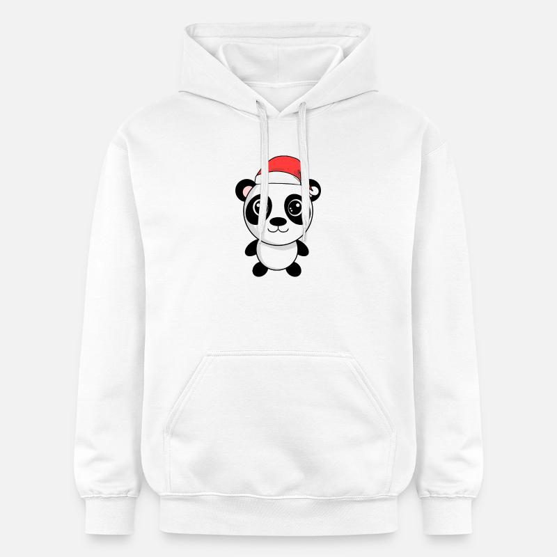Panda Peluche Noël - Sweat à capuche Softstyle® Gildan Unisexe - blanc