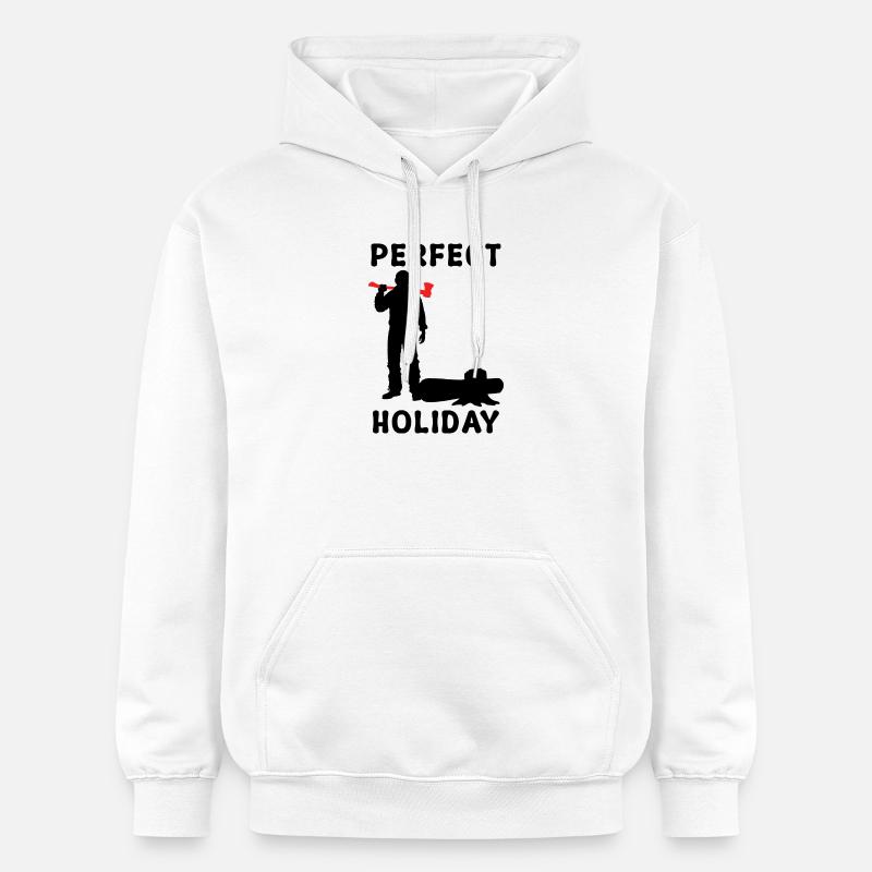 Boiserie hache bûcheron arbre cutter déclaration - Sweat à capuche Softstyle® Gildan Unisexe - blanc