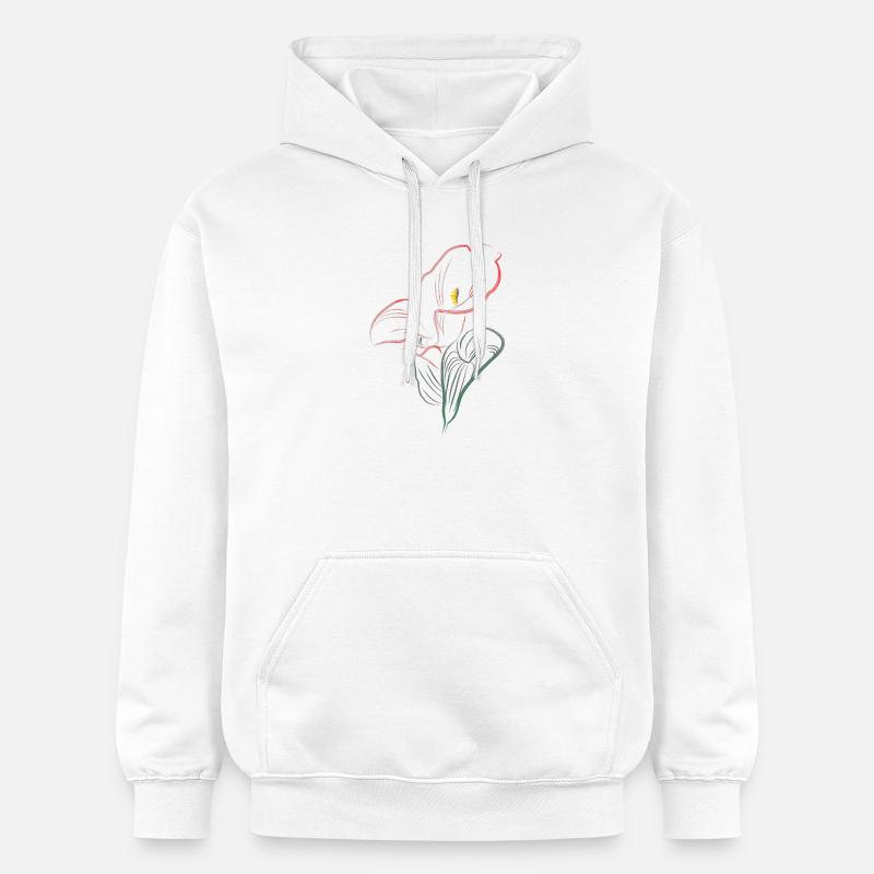 CALLA mix Rot-Pink - Gildan Unisex Softstyle® Midweight Hoodie - Weiß