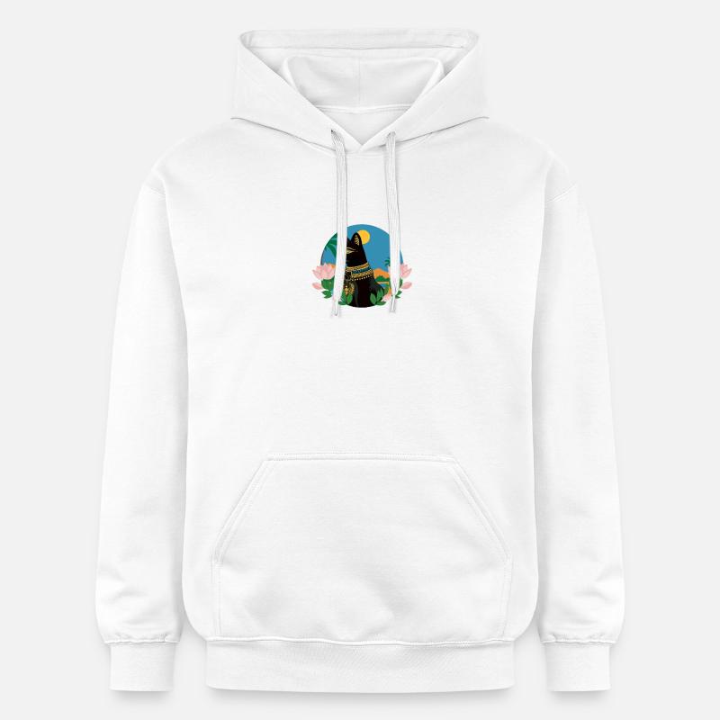 Bastet déesse egyptienne - Sweat à capuche Softstyle® Gildan Unisexe - blanc