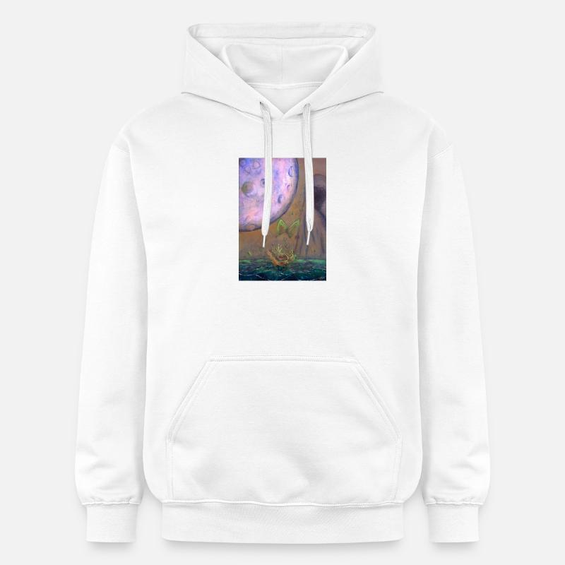 Illustration de paysage de rêve céleste - Sweat à capuche Softstyle® Gildan Unisexe - blanc