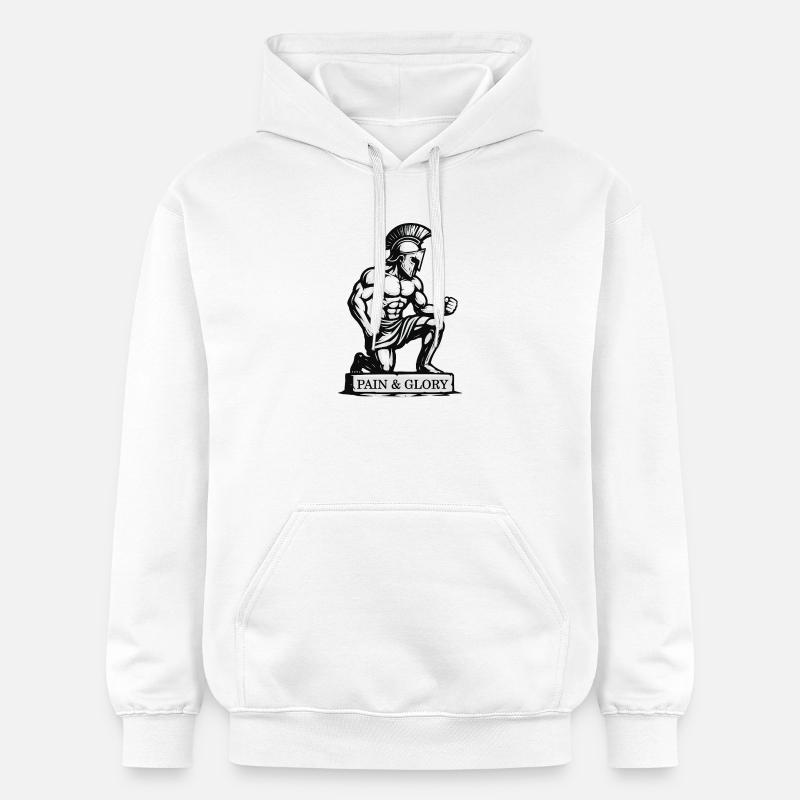 Douleur et gloire du guerrier - Sweat à capuche Softstyle® Gildan Unisexe - blanc