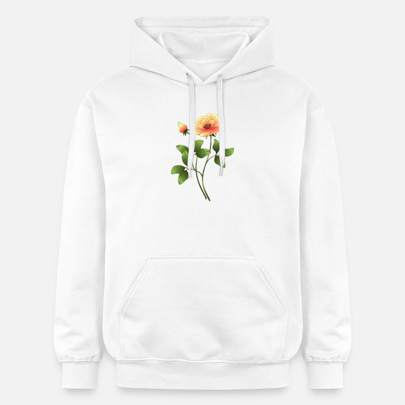 Fleur - Sweat à capuche Softstyle® Gildan Unisexe - blanc