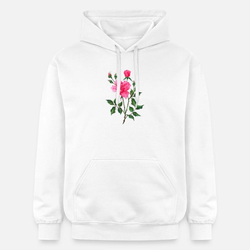Fleur - Sweat à capuche Softstyle® Gildan Unisexe - blanc