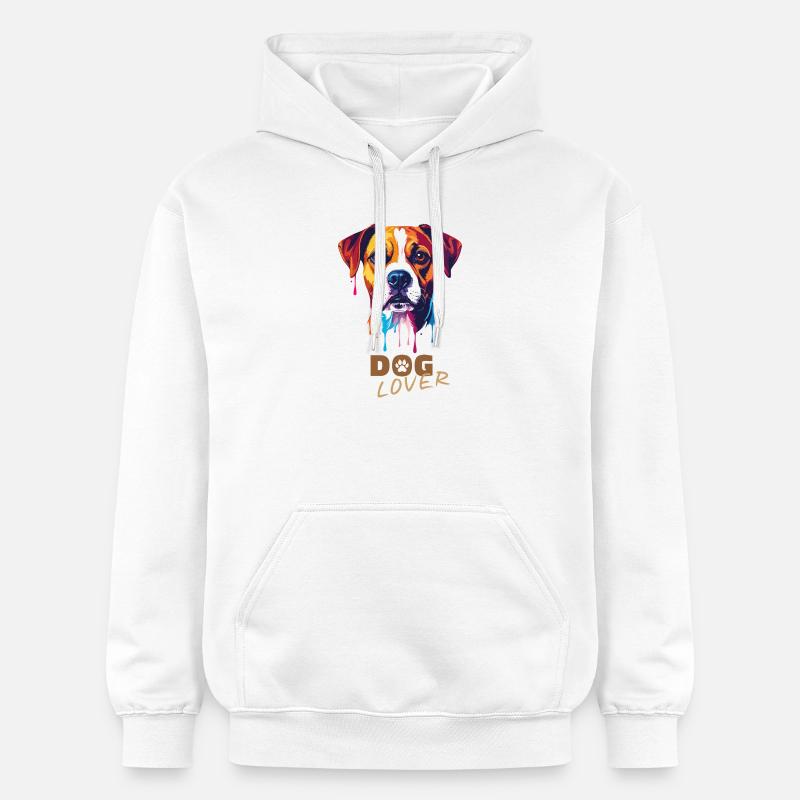 Amateur de chiens - Sweat à capuche Softstyle® Gildan Unisexe - blanc
