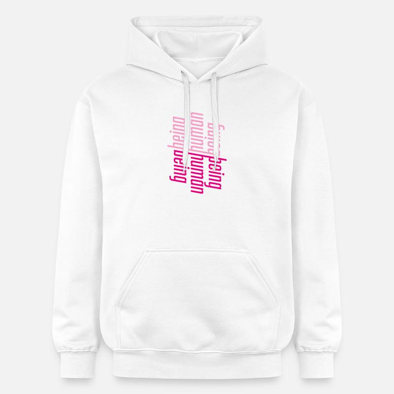 ThinkBick_being_human_being_2026 - Sweat à capuche Softstyle® Gildan Unisexe - blanc