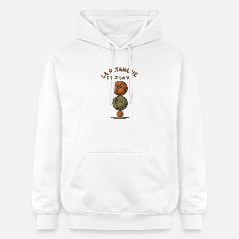 La pétanque c'est la vie - Sweat à capuche Softstyle® Gildan Unisexe - blanc