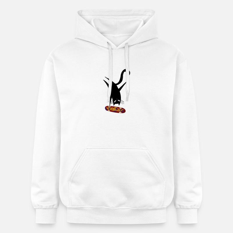 Skateboard pour chat - Sweat à capuche Softstyle® Gildan Unisexe - blanc