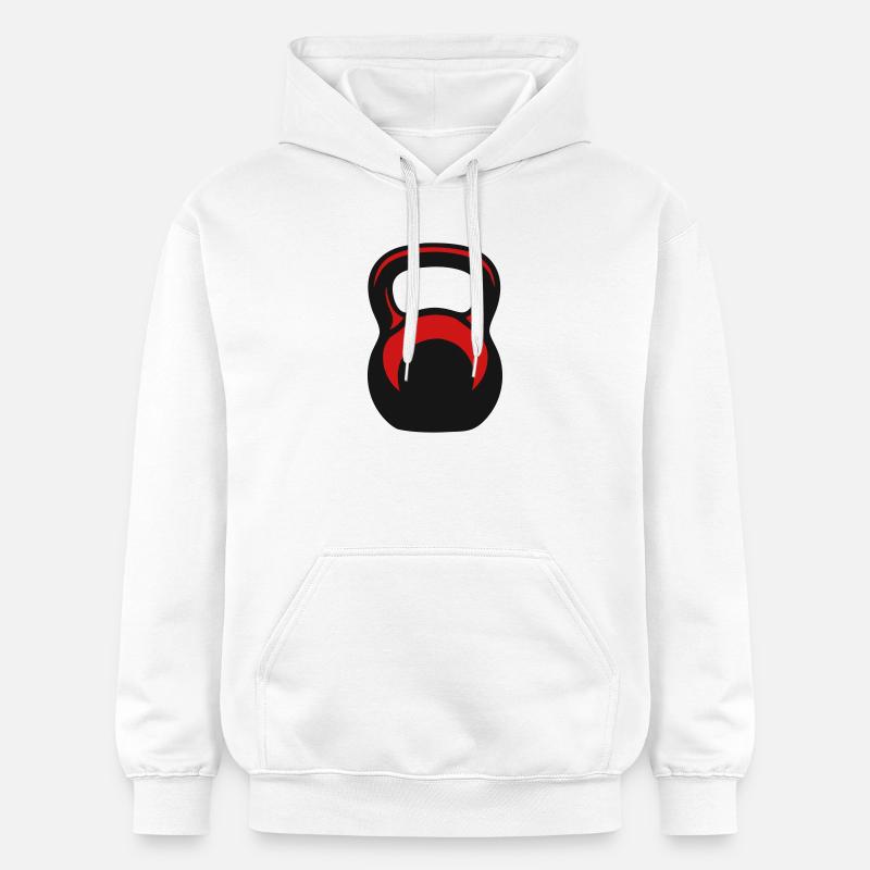Kettlebell Kettlebell Vector - Sweat à capuche Softstyle® Gildan Unisexe - blanc