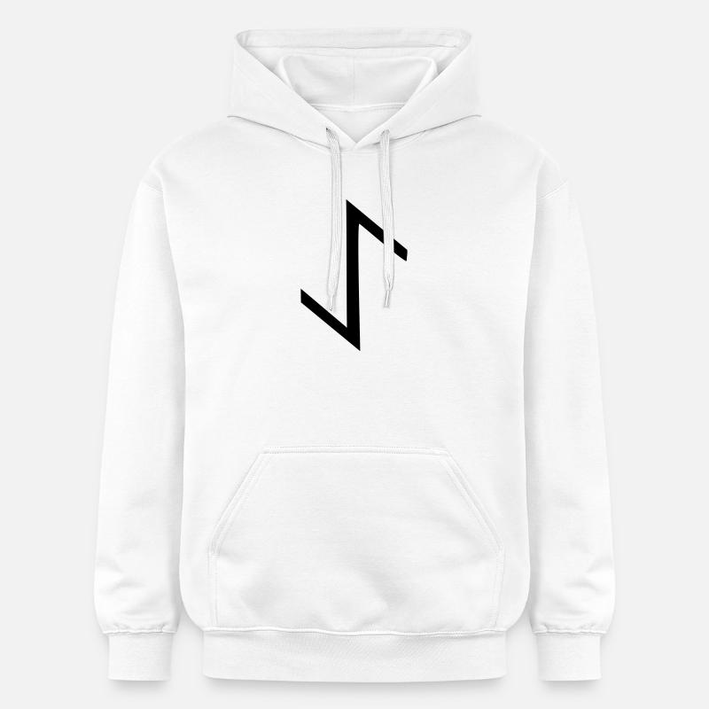 rune eihwaz,eoh - Sweat à capuche Softstyle® Gildan Unisexe - blanc