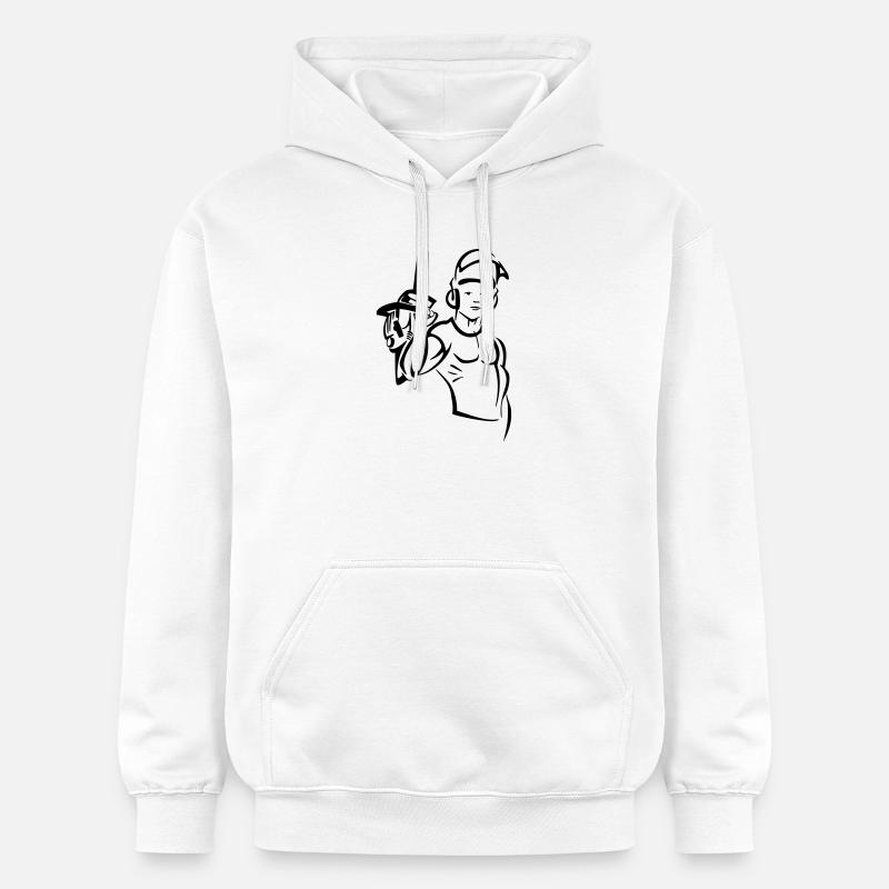 Élagueur à la tronçonneuse - Sweat à capuche Softstyle® Gildan Unisexe - blanc
