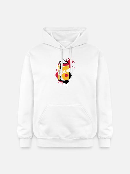 opened soda can in graffiti style - Gildan Unisex Softstyle® Midweight Hoodie - white