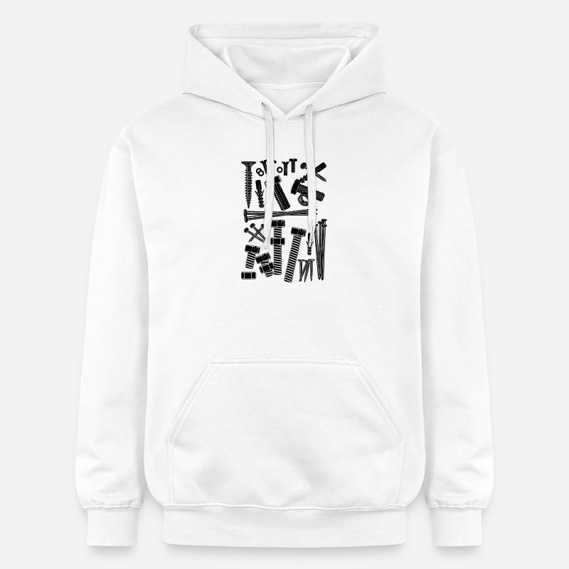 composition de vis, clous, boulons - Sweat à capuche Softstyle® Gildan Unisexe - blanc