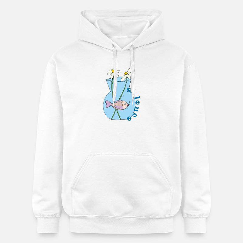 Poisson dans un bocal - Sweat à capuche Softstyle® Gildan Unisexe - blanc
