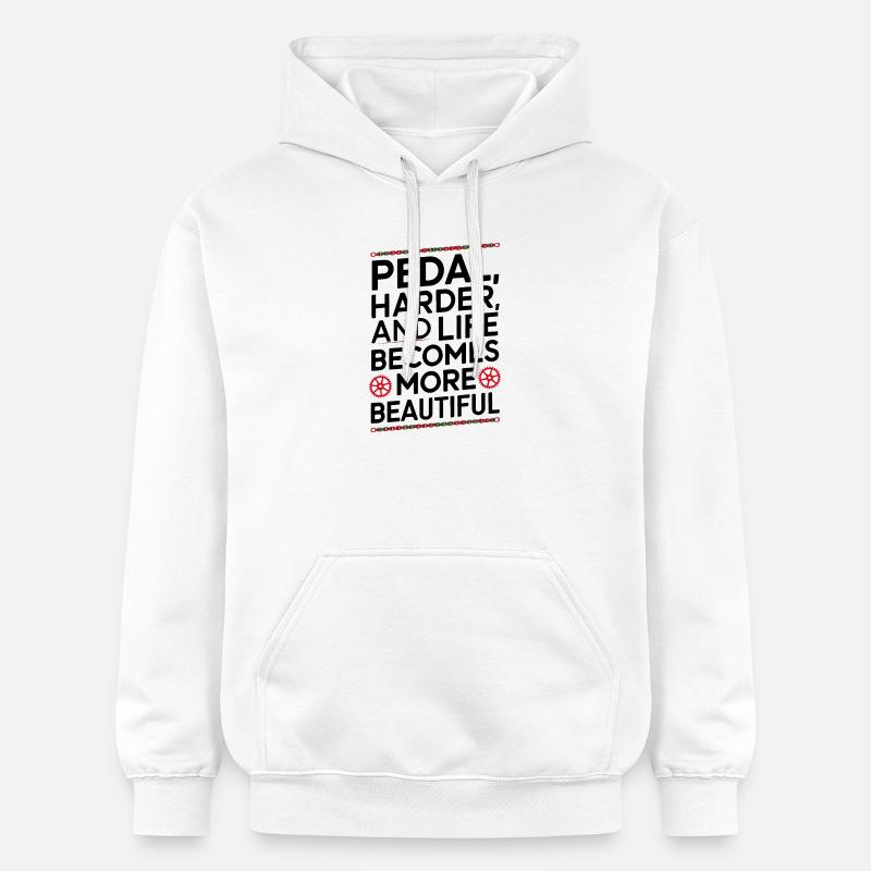 Conception de citation de cyclisme motivant - Sweat à capuche Softstyle® Gildan Unisexe - blanc