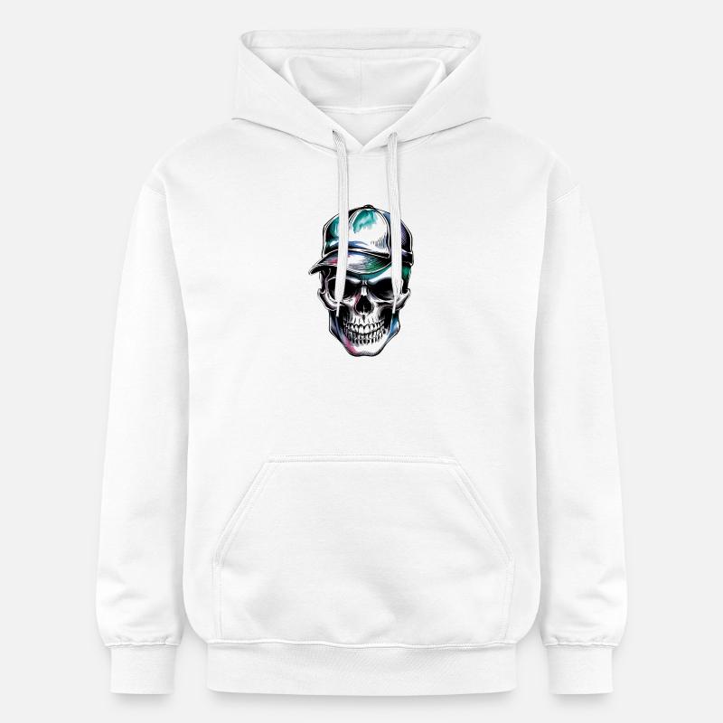 Crâne avec capuchon - Sweat à capuche Softstyle® Gildan Unisexe - blanc