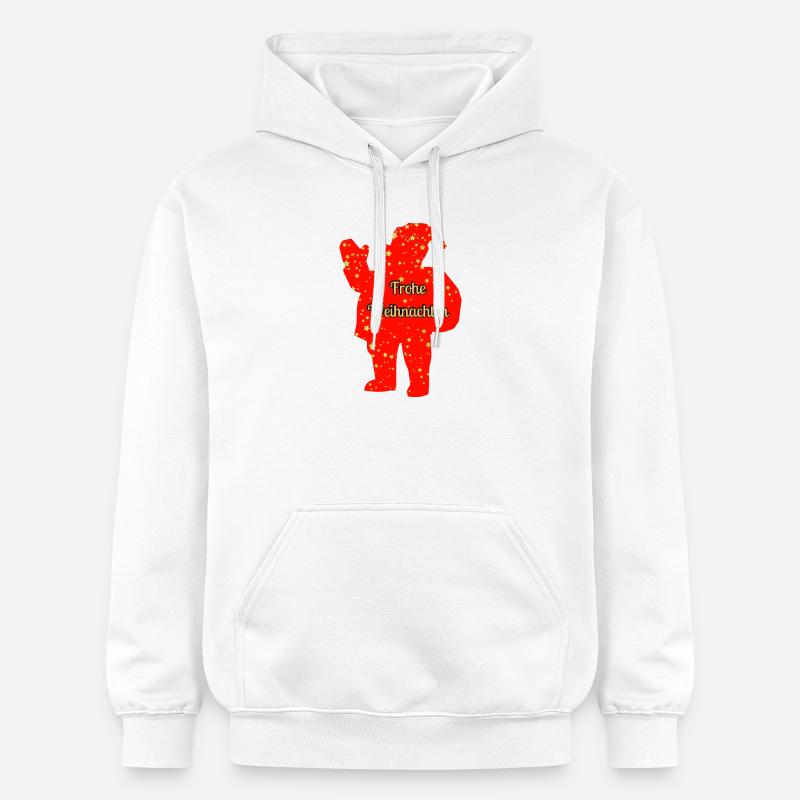 Père Noël Rouge Joyeux Noël Texte - Sweat à capuche Softstyle® Gildan Unisexe - blanc