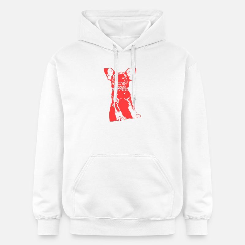 Bouledogue - Sweat à capuche Softstyle® Gildan Unisexe - blanc
