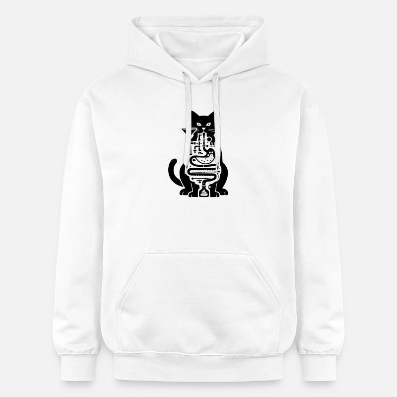 Digestion du chat - Sweat à capuche Softstyle® Gildan Unisexe - blanc