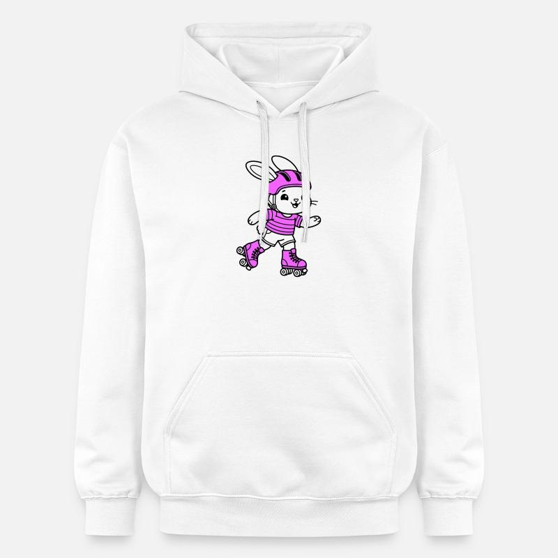 Fille patineuse à roulettes - Sweat à capuche Softstyle® Gildan Unisexe - blanc