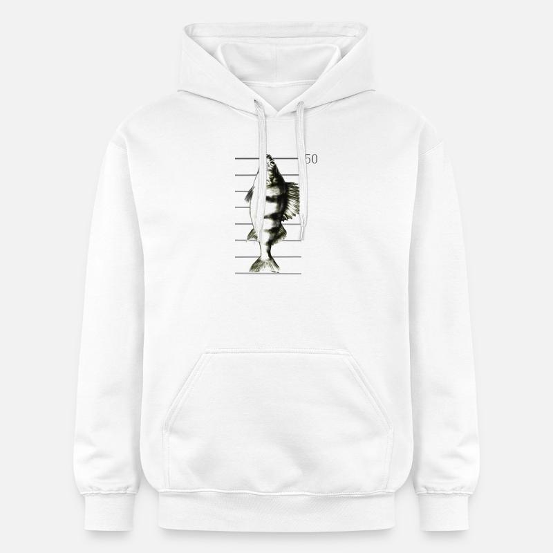 Pêche à la perche - Sweat à capuche Softstyle® Gildan Unisexe - blanc