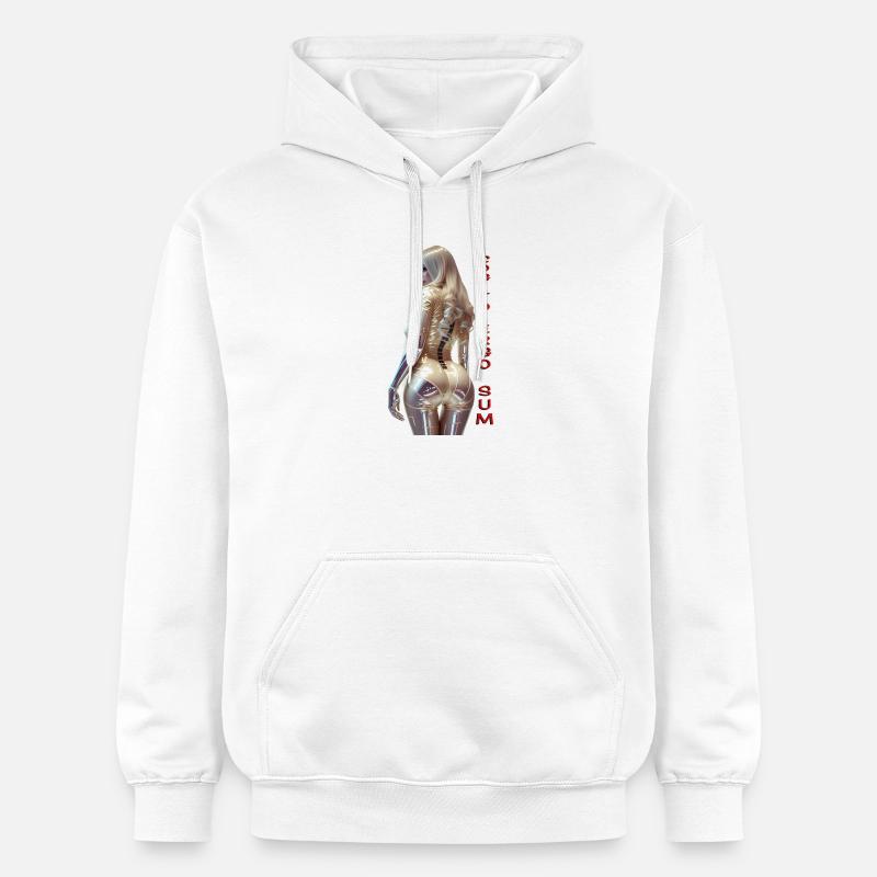 Cogito 01 (avec texte) - Sweat à capuche Softstyle® Gildan Unisexe - blanc