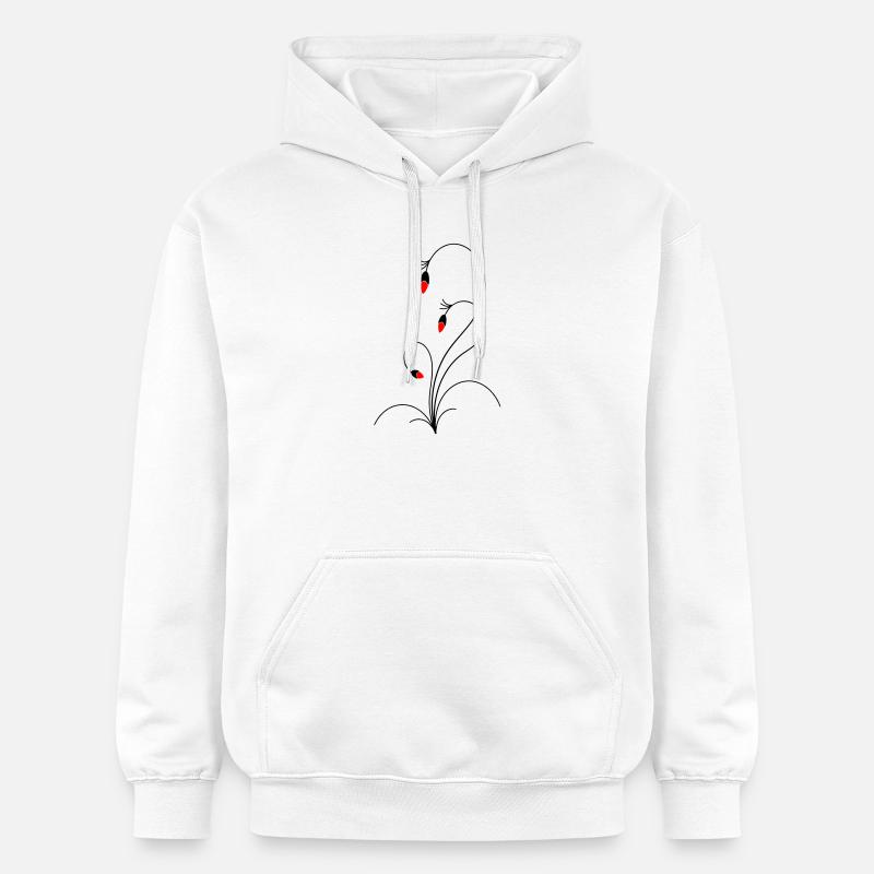 vrille florale délicate - Sweat à capuche Softstyle® Gildan Unisexe - blanc