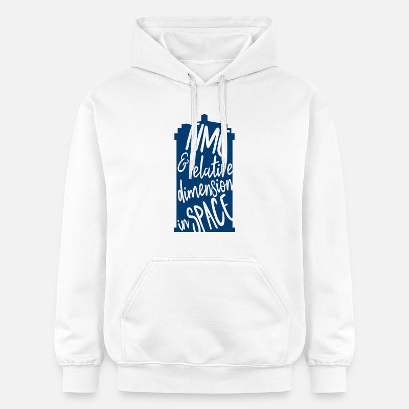 Temps et dimension relative dans l’espace - Sweat à capuche Softstyle® Gildan Unisexe - blanc