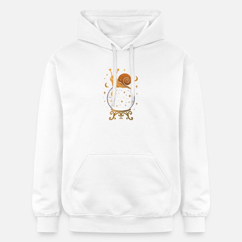 Escargot étoilé dans le Cristal Magique - Sweat à capuche Softstyle® Gildan Unisexe - blanc