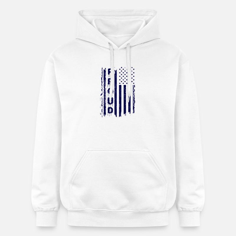 Drapeau américain avec style graffiti - Sweat à capuche Softstyle® Gildan Unisexe - blanc