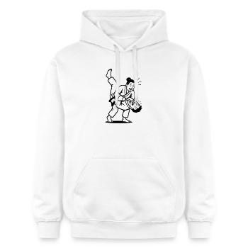 judoka wurf - Gildan Unisex Softstyle® Midweight Hoodie - Weiß - Vorne - Liana (172cm) & Jaron (178cm)
